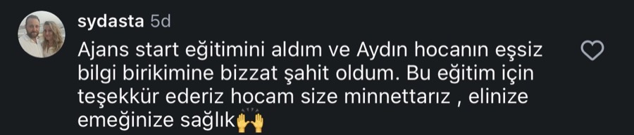 Ajans.Start öğrenci yorumu