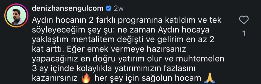 Ajans.Start öğrenci yorumu