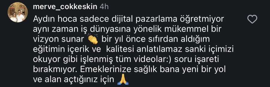 Ajans.Start öğrenci yorumu