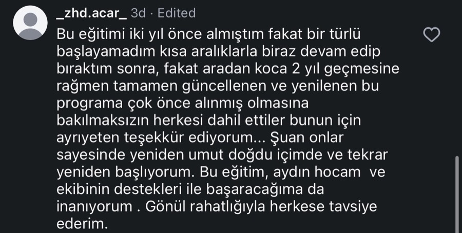 Ajans.Start öğrenci yorumu