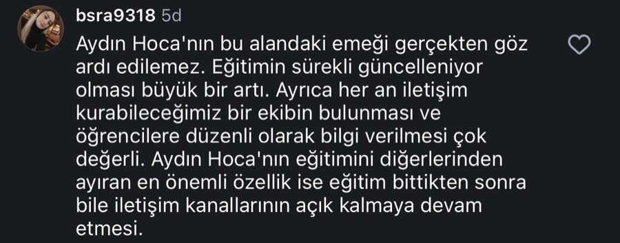 Ajans.Start öğrenci yorumu